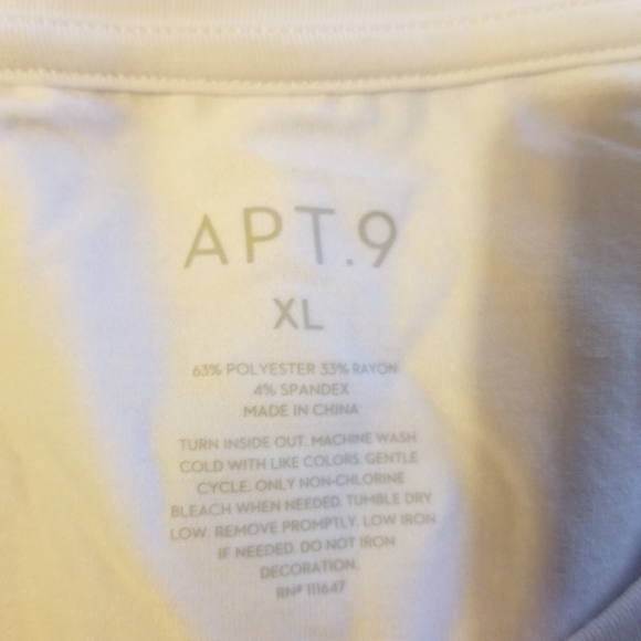 NWT, APT 9 Graphics T,short sleeve crew,sunshine - Picture 7 of 8